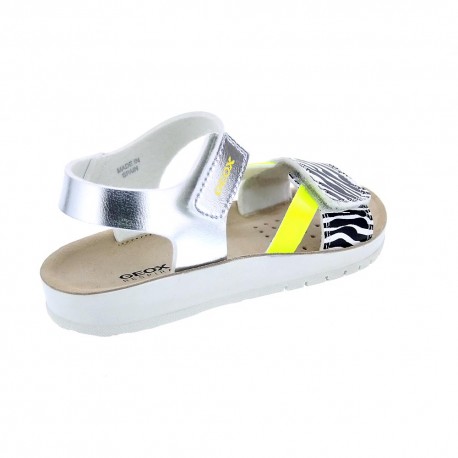 Sandalias Geox zapatos Niña modelo Costarei Plata 