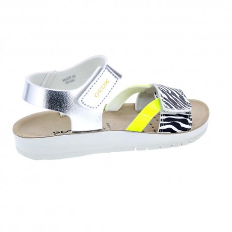 Sandalias Geox zapatos Niña modelo Costarei Plata 
