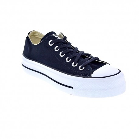 Zapatillas Converse zapatos Mujer modelo Plataforma Chuck Taylor Star Life Lona Negro Cordón