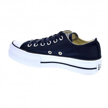 Zapatillas Converse zapatos Mujer modelo Plataforma Chuck Taylor Star Life Lona Negro Cordón