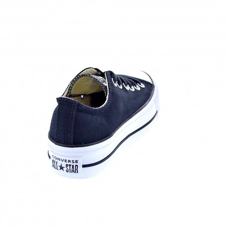 Zapatillas Converse zapatos Mujer modelo Plataforma Chuck Taylor Star Life Lona Negro Cordón