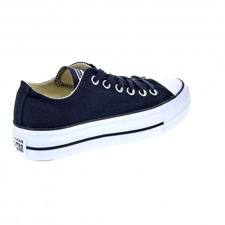 Zapatillas Converse zapatos Mujer modelo Plataforma Chuck Taylor Star Life Lona Negro Cordón