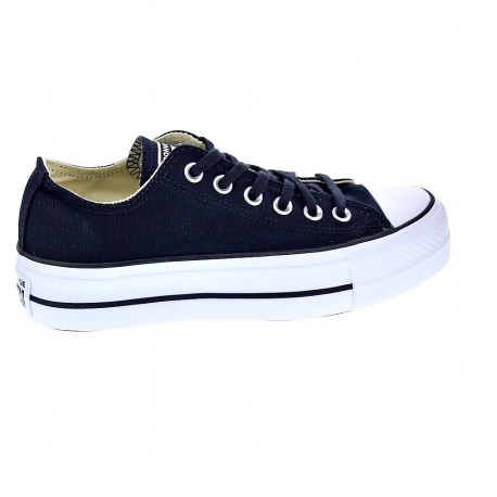 Zapatillas Converse zapatos Mujer modelo Plataforma Chuck Taylor Star Life Lona Negro Cordón
