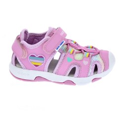 Sandalias Geox zapatos Niña modelo Multy Rosa  2