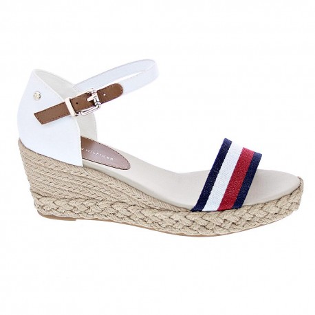Sandalias Tommy Hilfiger zapatos Mujer modelo Shimmery Ribbon Blanco 