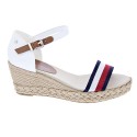 Sandalias Tommy Hilfiger zapatos Mujer modelo Shimmery Ribbon Blanco 
