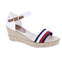 Sandalias Tommy Hilfiger zapatos Mujer modelo Shimmery Ribbon Blanco 