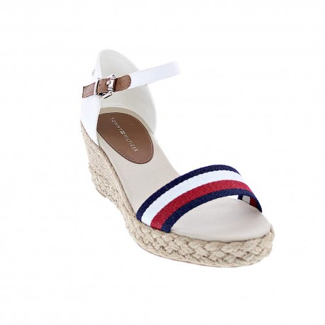 Sandalias Tommy Hilfiger zapatos Mujer modelo Shimmery Ribbon Blanco 