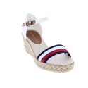 Sandalias Tommy Hilfiger zapatos Mujer modelo Shimmery Ribbon Blanco 