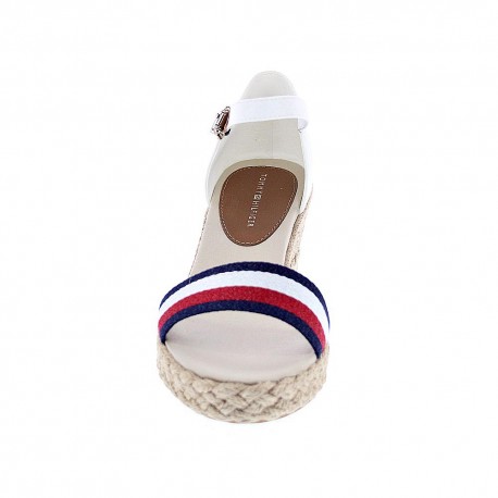 Sandalias Tommy Hilfiger zapatos Mujer modelo Shimmery Ribbon Blanco 