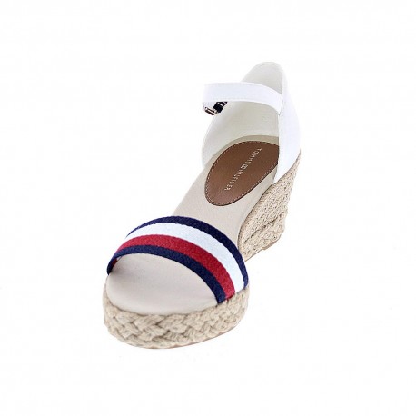 Sandalias Tommy Hilfiger zapatos Mujer modelo Shimmery Ribbon Blanco 