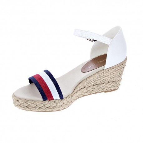 Sandalias Tommy Hilfiger zapatos Mujer modelo Shimmery Ribbon Blanco 