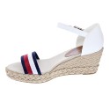 Sandalias Tommy Hilfiger zapatos Mujer modelo Shimmery Ribbon Blanco 