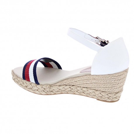 Sandalias Tommy Hilfiger zapatos Mujer modelo Shimmery Ribbon Blanco 