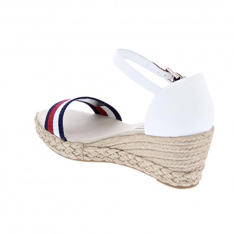Sandalias Tommy Hilfiger zapatos Mujer modelo Shimmery Ribbon Blanco 