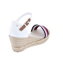 Sandalias Tommy Hilfiger zapatos Mujer modelo Shimmery Ribbon Blanco 