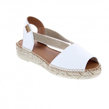 Alpargatas Toni Pons zapatos Mujer modelo Etna Blanco Elástico