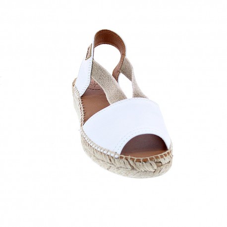 Alpargatas Toni Pons zapatos Mujer modelo Etna Blanco Elástico