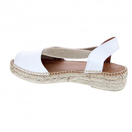 Alpargatas Toni Pons zapatos Mujer modelo Etna Blanco Elástico
