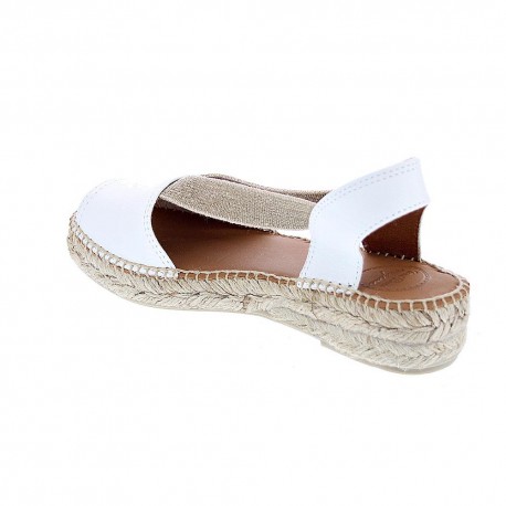 Alpargatas Toni Pons zapatos Mujer modelo Etna Blanco Elástico