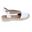 Alpargatas Toni Pons zapatos Mujer modelo Etna Blanco Elástico