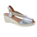 Alpargatas Toni Pons zapatos Mujer modelo Teide-P Plata 