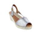 Alpargatas Toni Pons zapatos Mujer modelo Teide-P Plata 