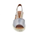 Alpargatas Toni Pons zapatos Mujer modelo Teide-P Plata 