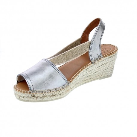 Alpargatas Toni Pons zapatos Mujer modelo Teide-P Plata 