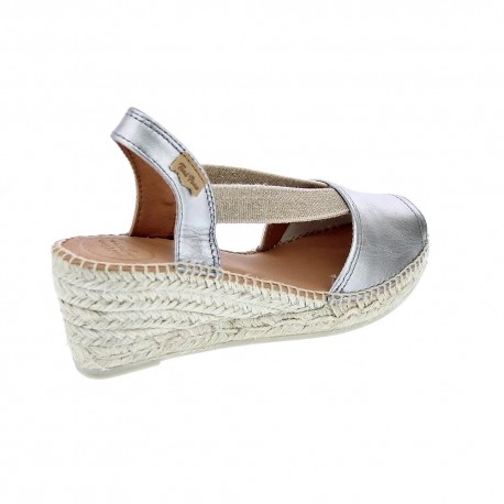 Alpargatas Toni Pons zapatos Mujer modelo Teide-P Plata 