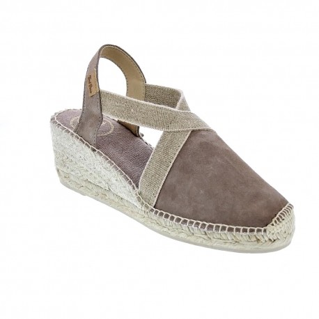 Alpargatas Toni Pons zapatos Mujer modelo Tona Marrón Elástico