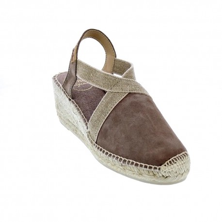 Alpargatas Toni Pons zapatos Mujer modelo Tona Marrón Elástico
