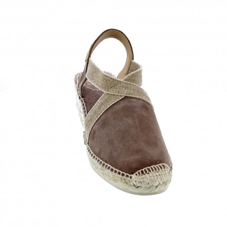 Alpargatas Toni Pons zapatos Mujer modelo Tona Marrón Elástico