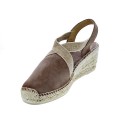 Alpargatas Toni Pons zapatos Mujer modelo Tona Marrón Elástico