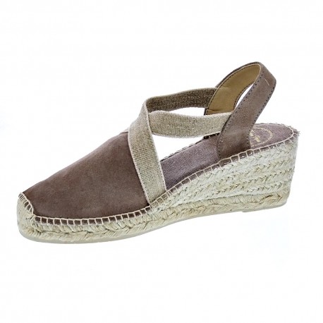 Alpargatas Toni Pons zapatos Mujer modelo Tona Marrón Elástico