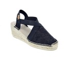Alpargatas Toni Pons zapatos Mujer modelo Triton Negro Elástico