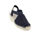 Alpargatas Toni Pons zapatos Mujer modelo Triton Negro Elástico