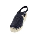 Alpargatas Toni Pons zapatos Mujer modelo Triton Negro Elástico