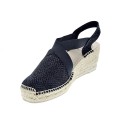 Alpargatas Toni Pons zapatos Mujer modelo Triton Negro Elástico