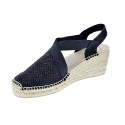 Alpargatas Toni Pons zapatos Mujer modelo Triton Negro Elástico