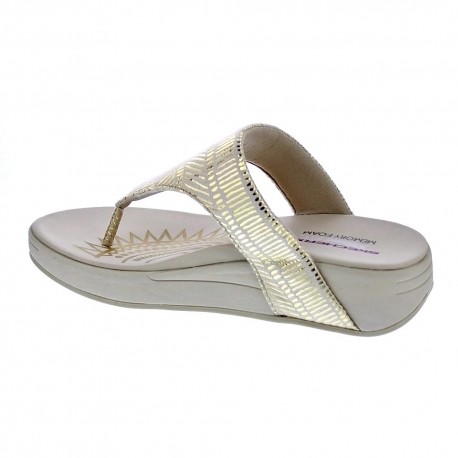 Sandalias Skechers zapatos Mujer modelo Retrogrades Beige 