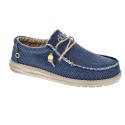 Mocasines Hey Dude zapatos Hombre modelo Wally Braided Azul Elástico