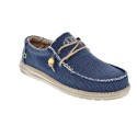 Mocasines Hey Dude zapatos Hombre modelo Wally Braided Azul Elástico