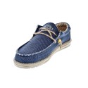 Mocasines Hey Dude zapatos Hombre modelo Wally Braided Azul Elástico