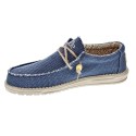 Mocasines Hey Dude zapatos Hombre modelo Wally Braided Azul Elástico