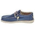 Mocasines Hey Dude zapatos Hombre modelo Wally Braided Azul Elástico