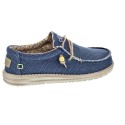 Mocasines Hey Dude zapatos Hombre modelo Wally Braided Azul Elástico