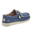 Mocasines Hey Dude zapatos Hombre modelo Wally Braided Azul Elástico