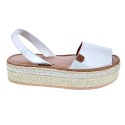 Abarcas menorquinas Popa zapatos Mujer modelo Rosario Plata 