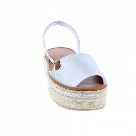 Abarcas menorquinas Popa zapatos Mujer modelo Rosario Plata 